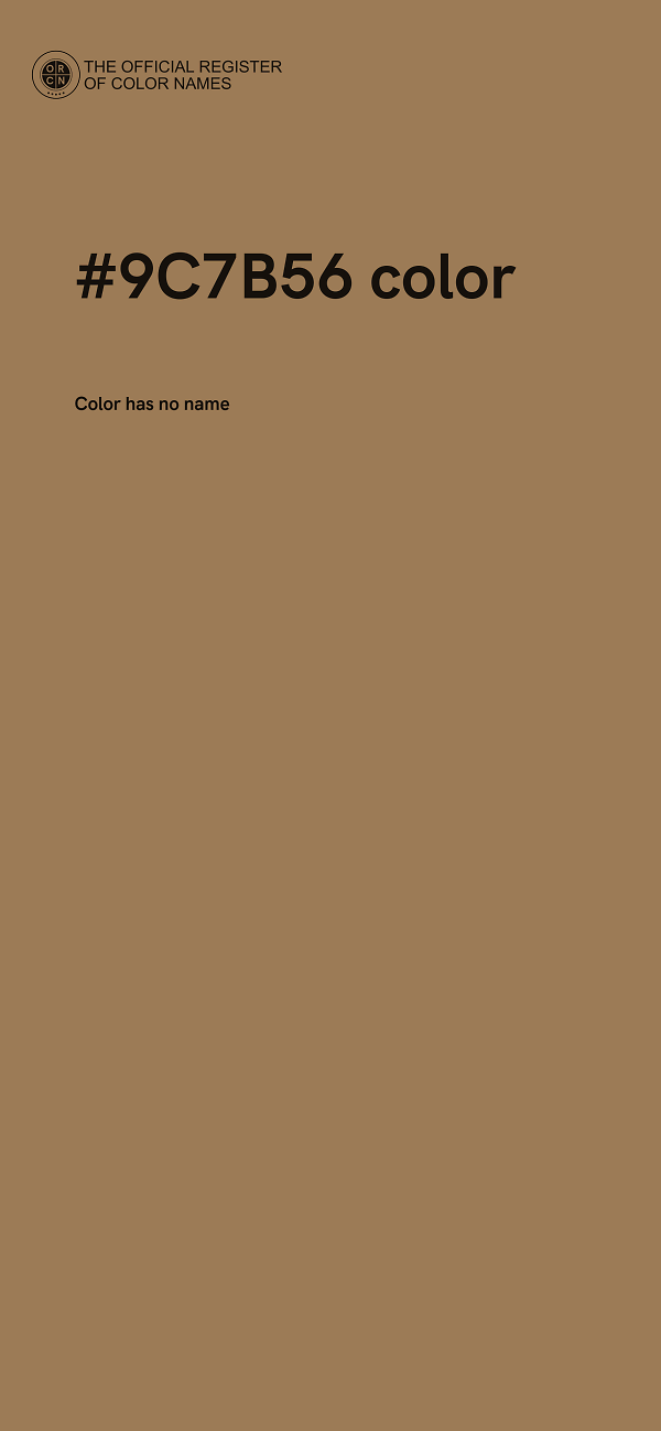 #9C7B56 color image