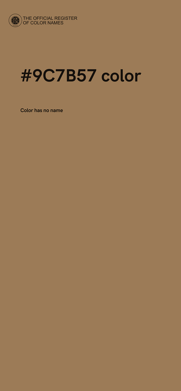 #9C7B57 color image
