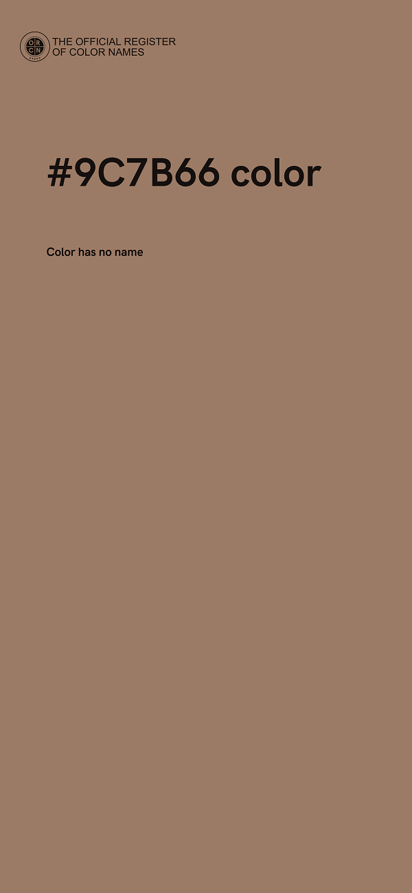 #9C7B66 color image