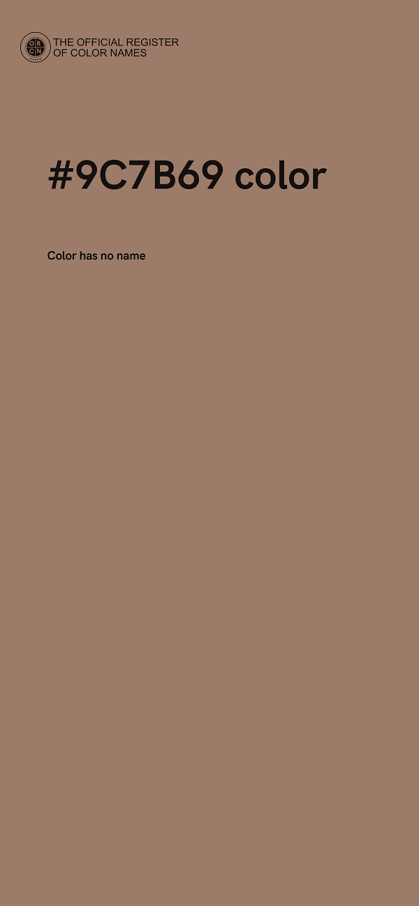 #9C7B69 color image