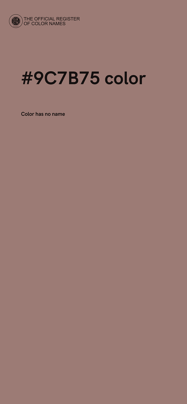#9C7B75 color image