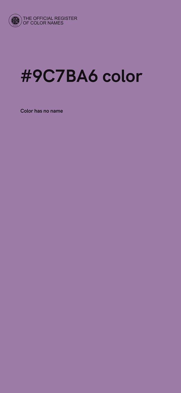 #9C7BA6 color image