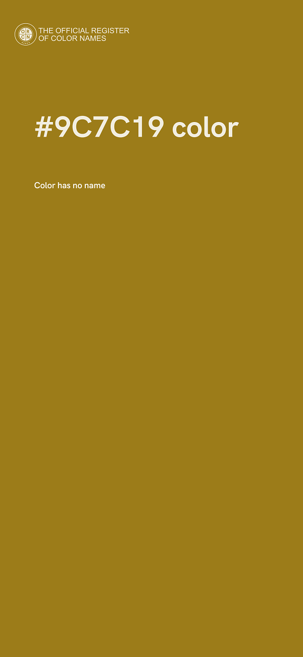 #9C7C19 color image