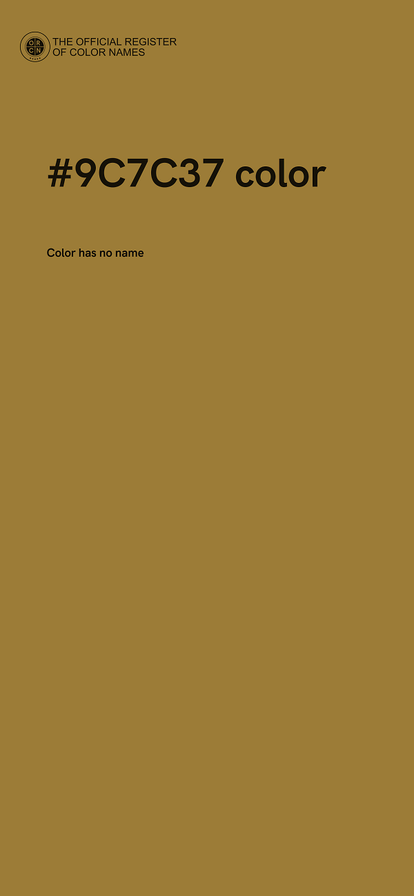 #9C7C37 color image