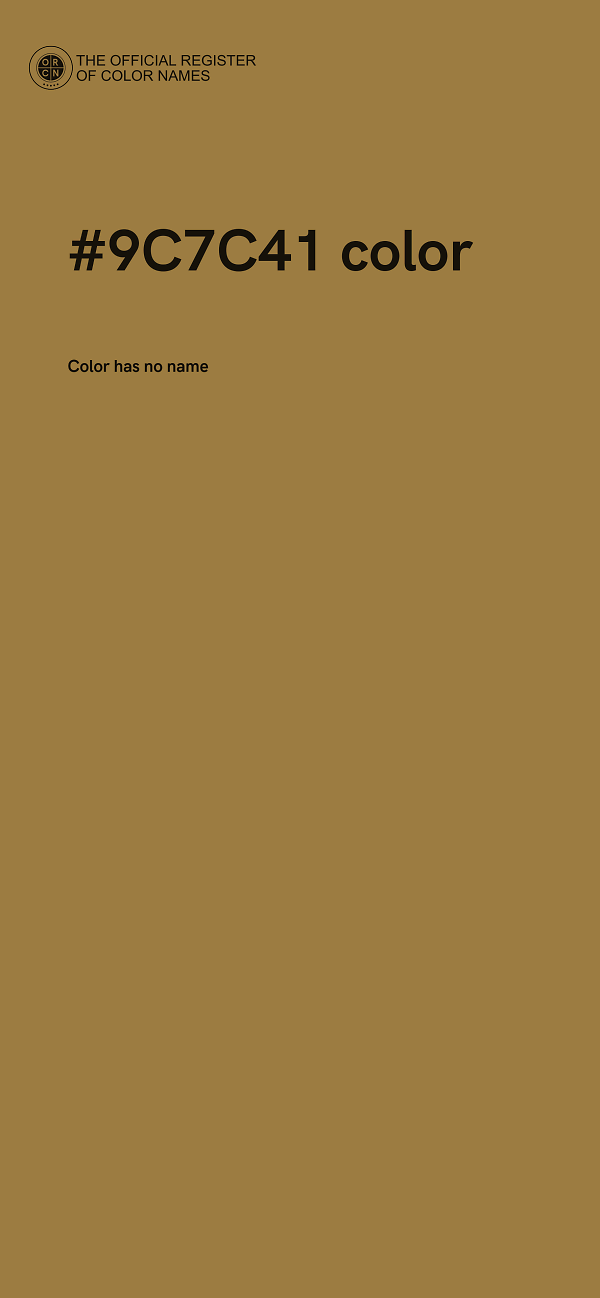 #9C7C41 color image