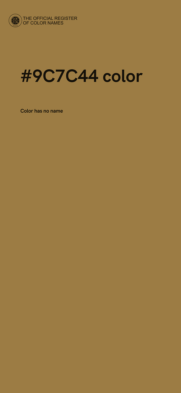 #9C7C44 color image