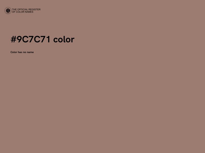 #9C7C71 color image