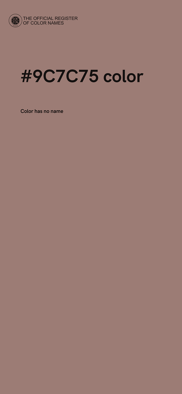 #9C7C75 color image