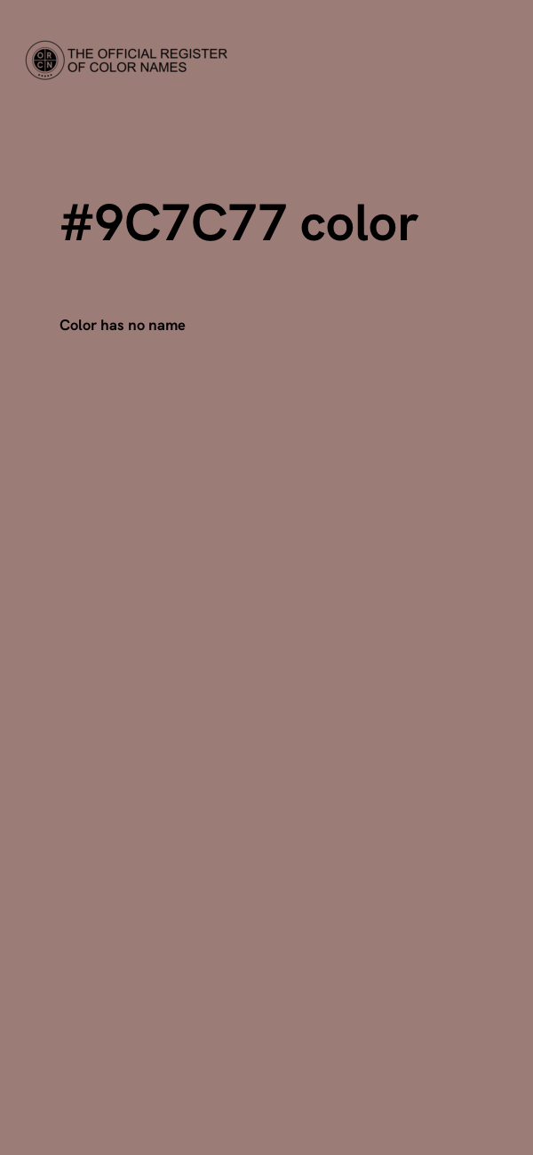 #9C7C77 color image