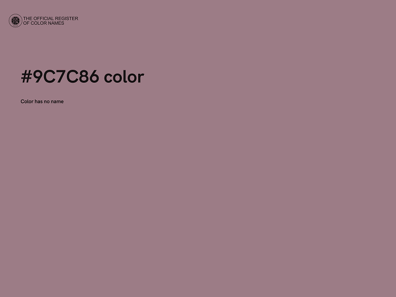 #9C7C86 color image