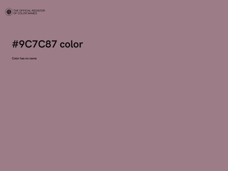 #9C7C87 color image