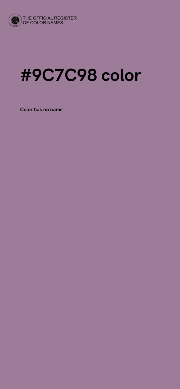#9C7C98 color image