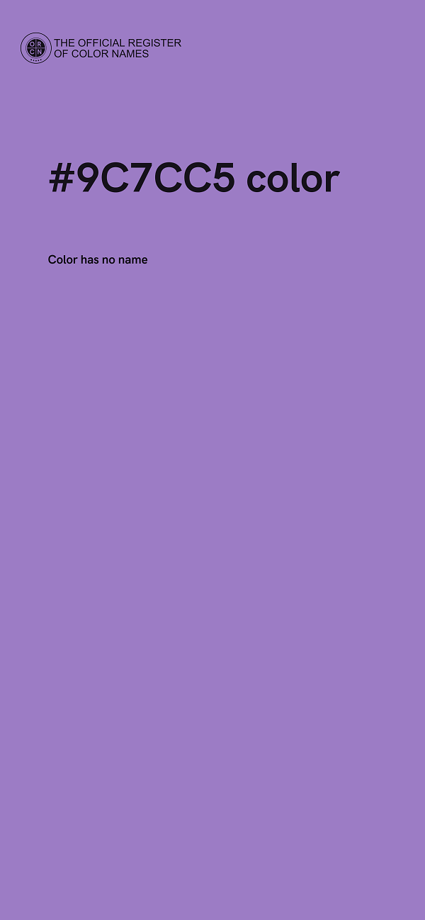 #9C7CC5 color image