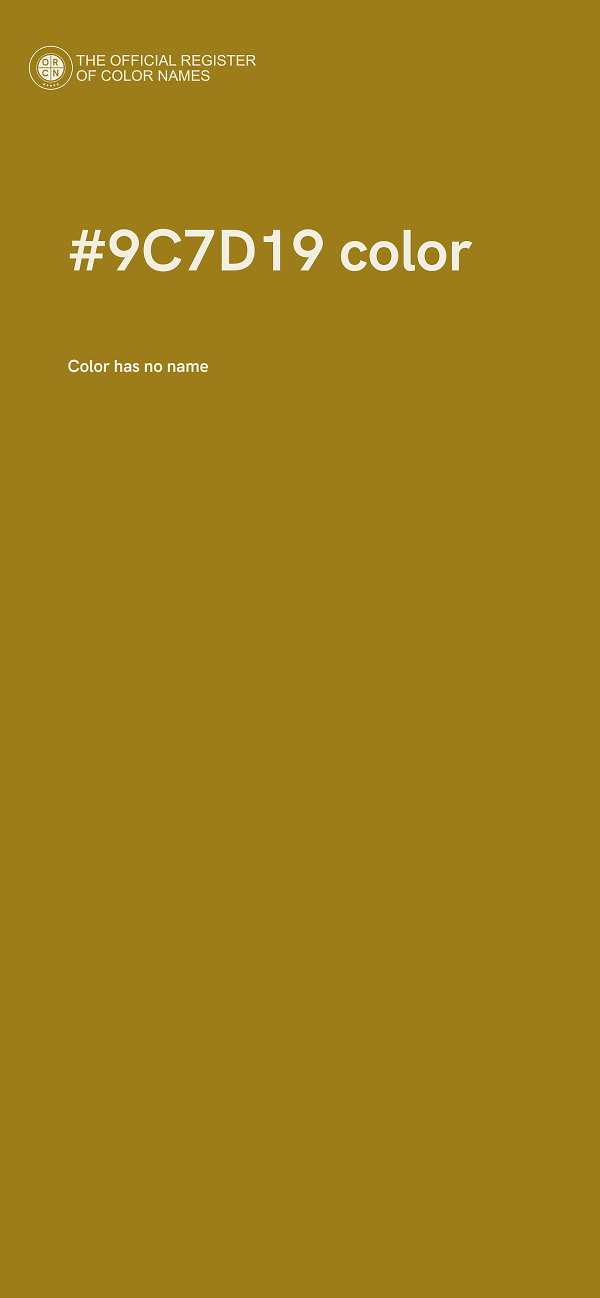 #9C7D19 color image