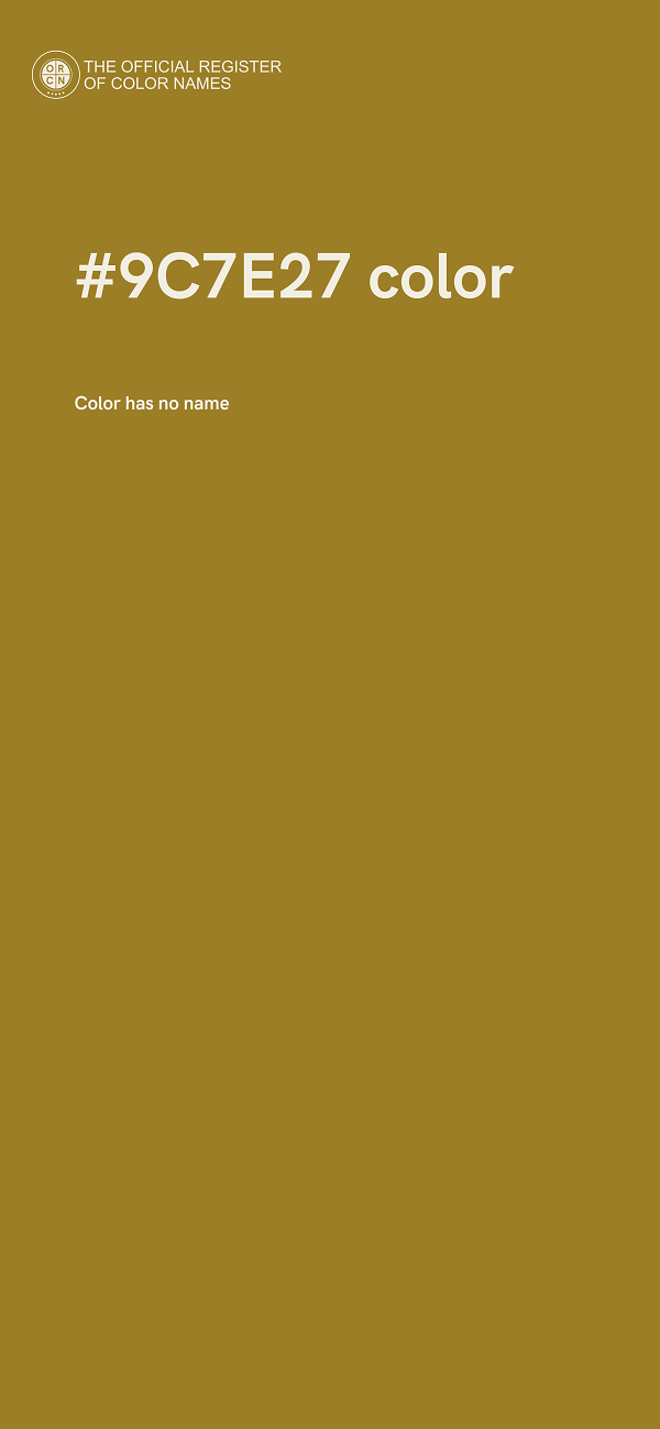 #9C7E27 color image