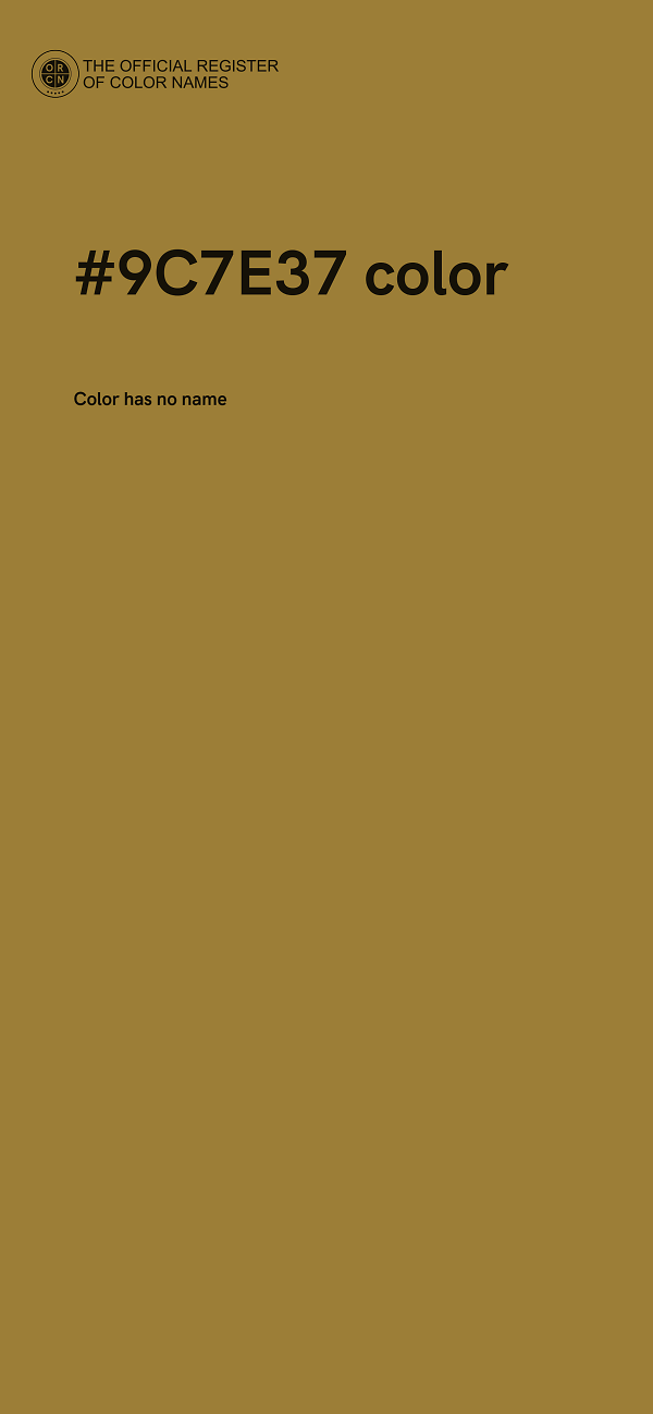 #9C7E37 color image