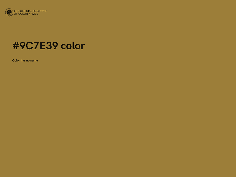 #9C7E39 color image