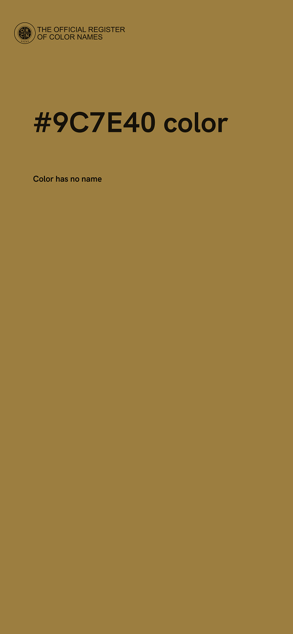 #9C7E40 color image