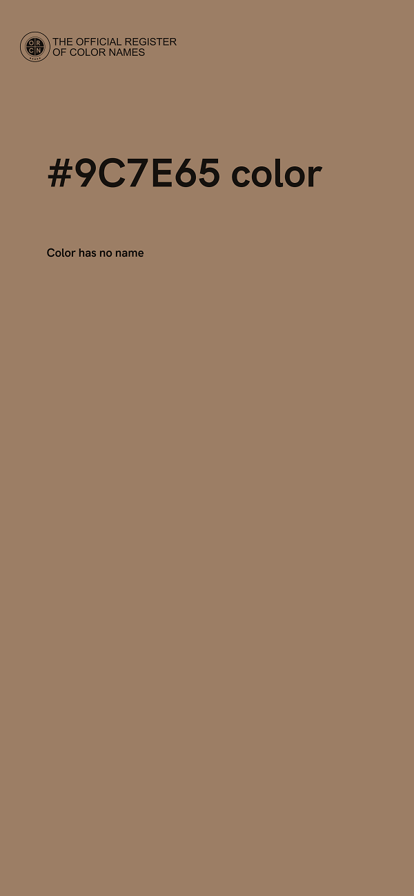 #9C7E65 color image