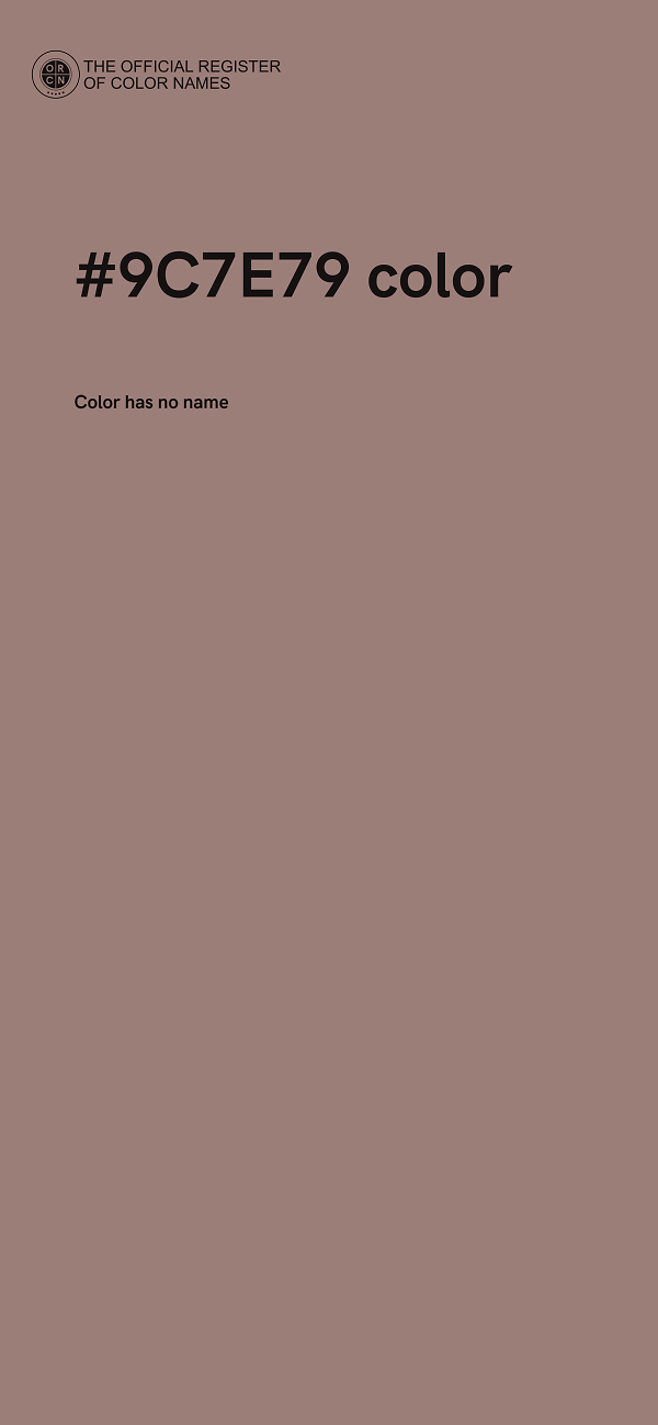 #9C7E79 color image
