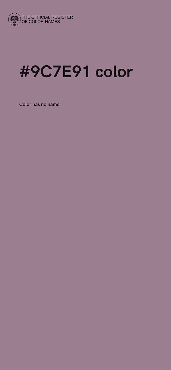 #9C7E91 color image