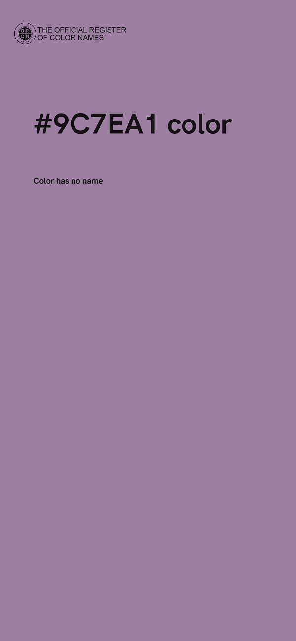 #9C7EA1 color image