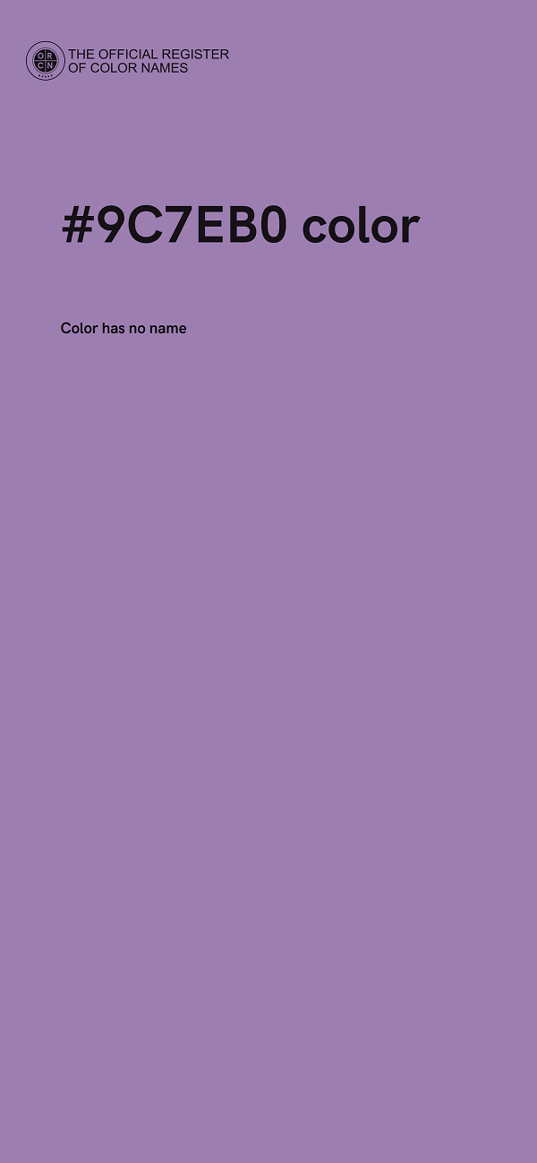 #9C7EB0 color image