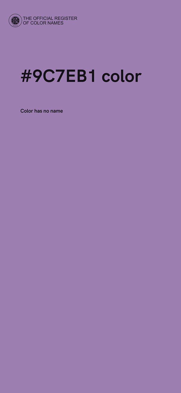 #9C7EB1 color image