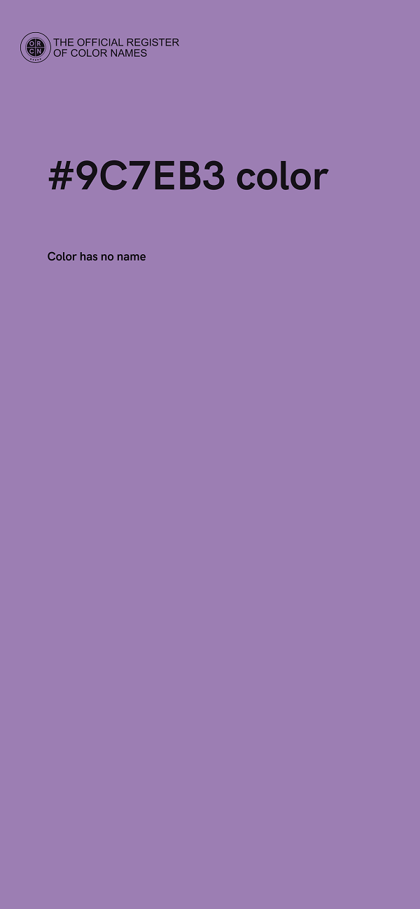 #9C7EB3 color image