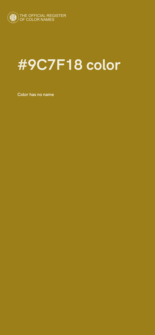 #9C7F18 color image