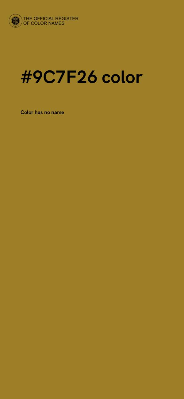 #9C7F26 color image