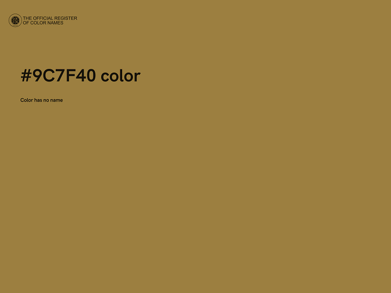 #9C7F40 color image