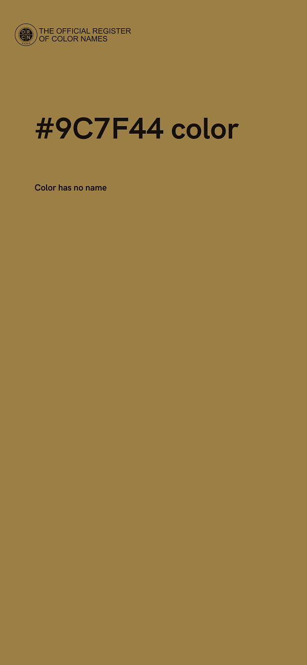 #9C7F44 color image