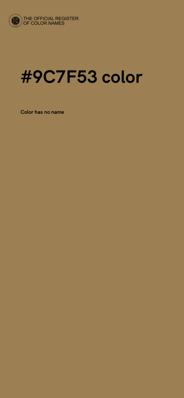 #9C7F53 color image