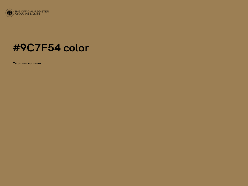 #9C7F54 color image