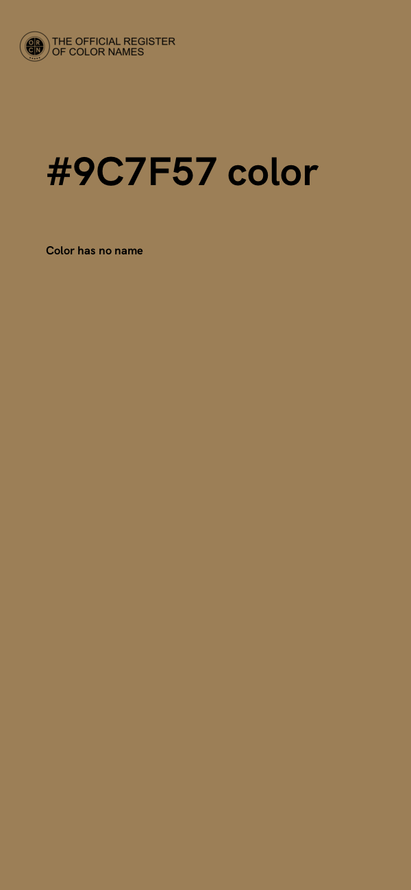 #9C7F57 color image
