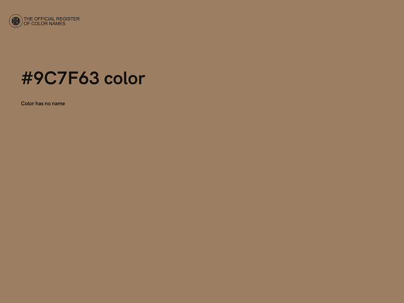 #9C7F63 color image