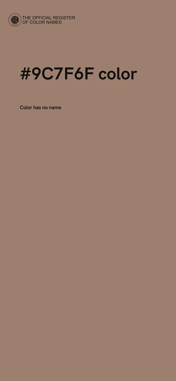 #9C7F6F color image