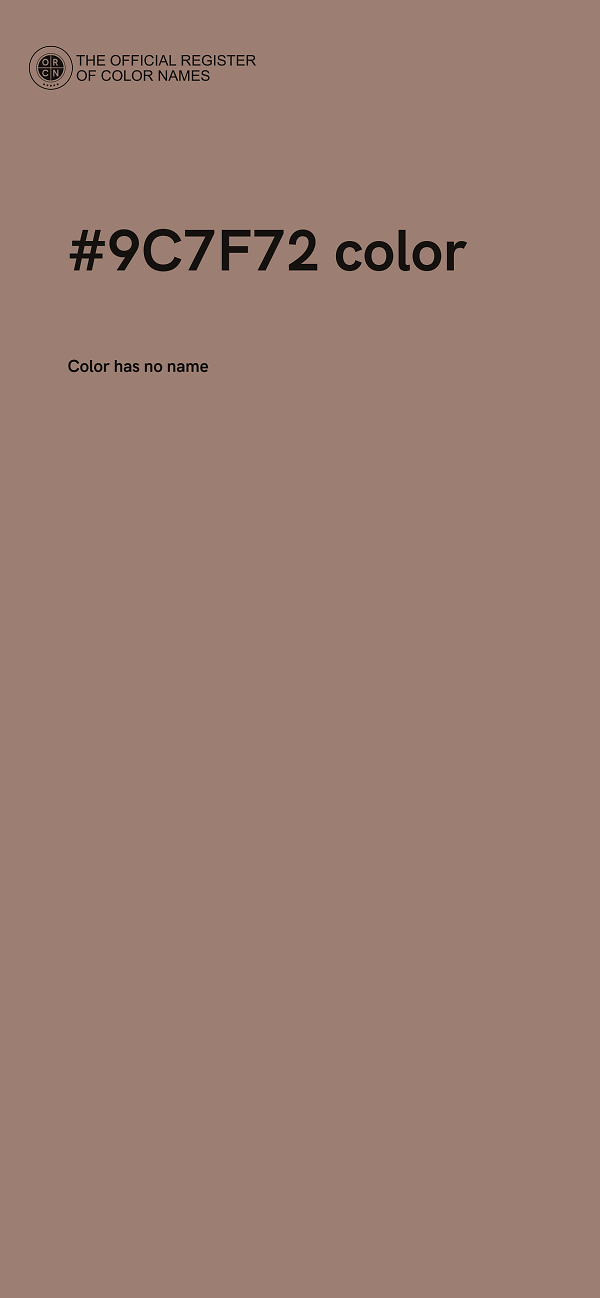 #9C7F72 color image