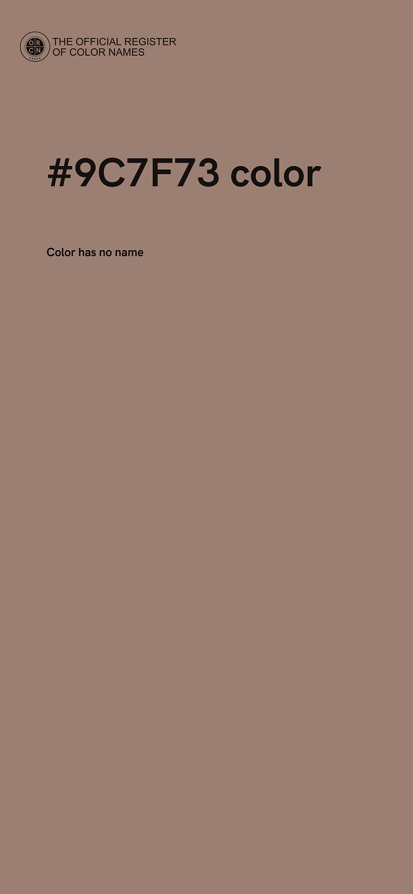 #9C7F73 color image
