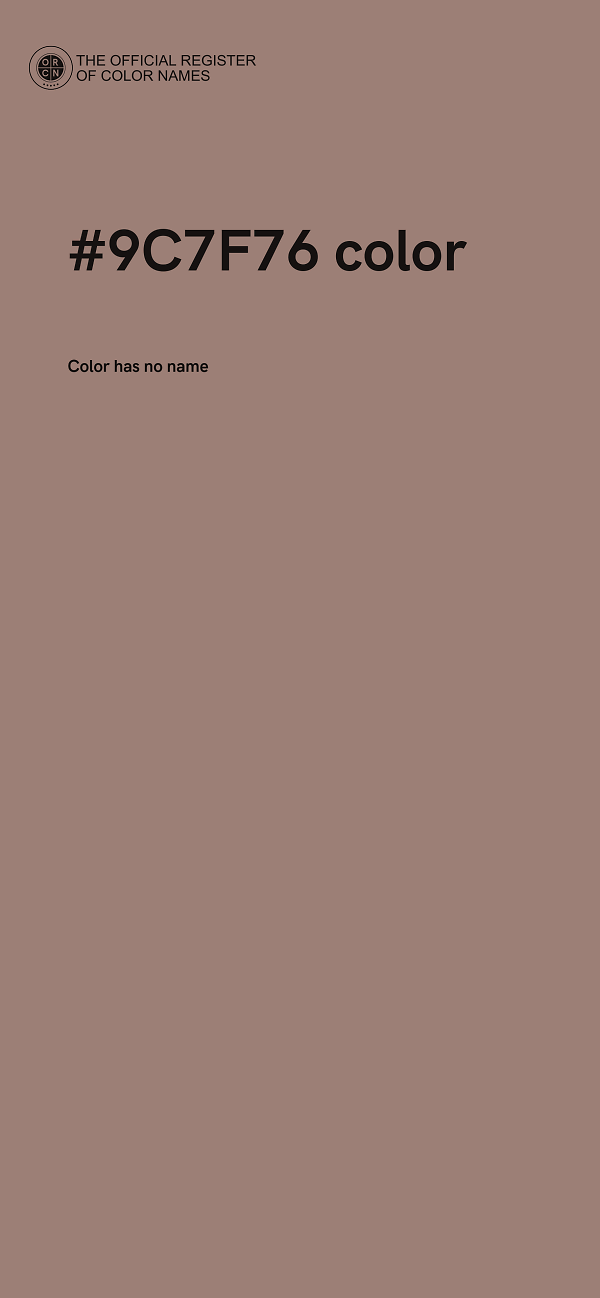 #9C7F76 color image