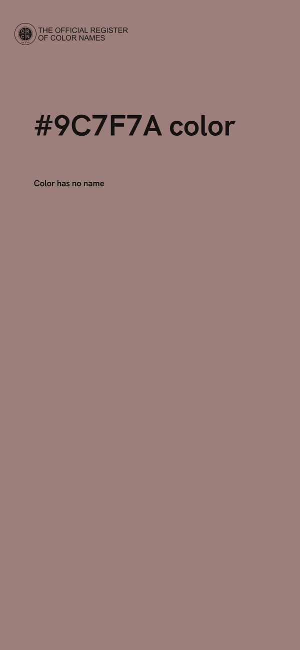 #9C7F7A color image