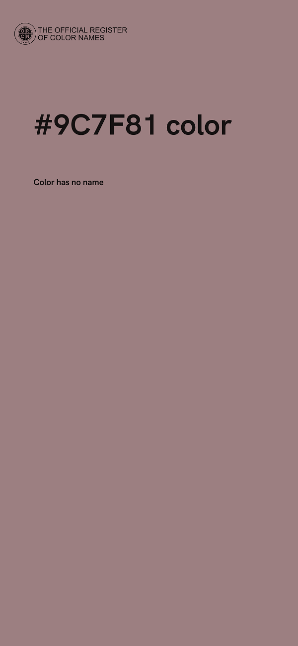 #9C7F81 color image