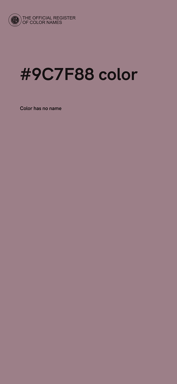 #9C7F88 color image