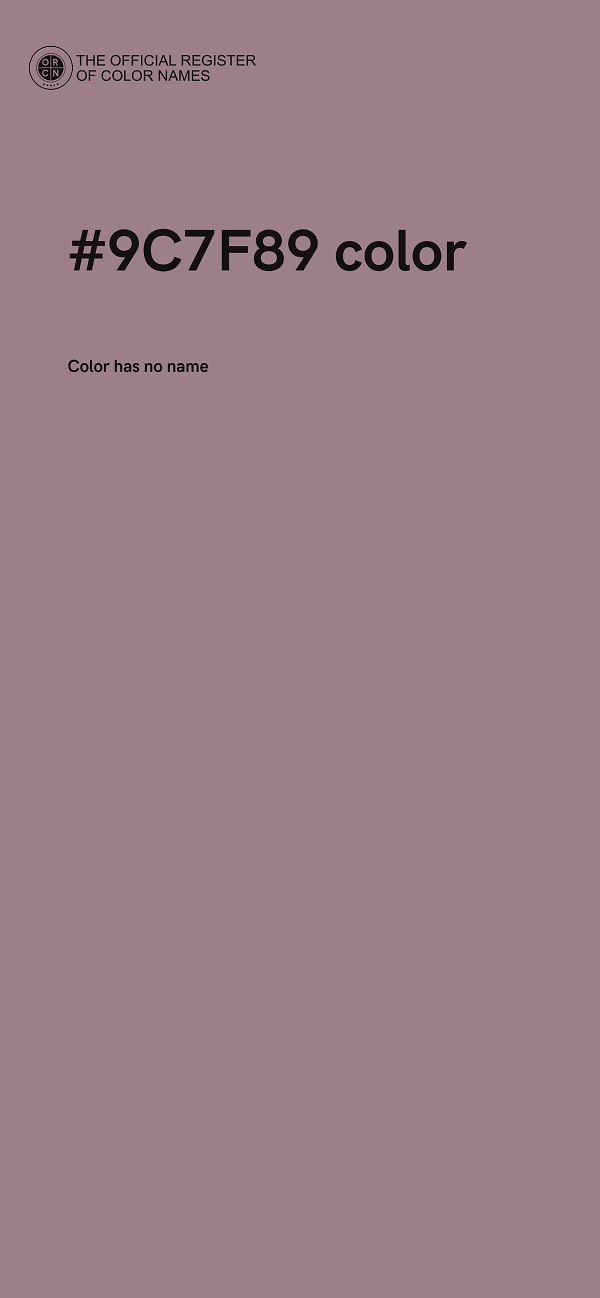 #9C7F89 color image