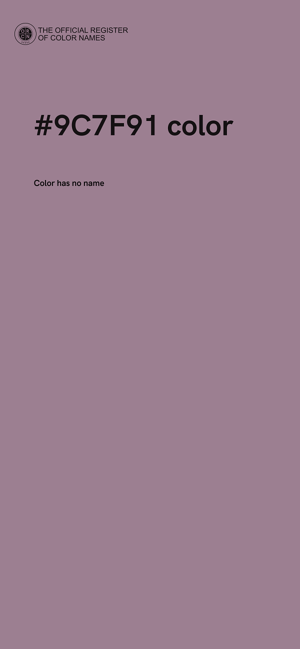 #9C7F91 color image