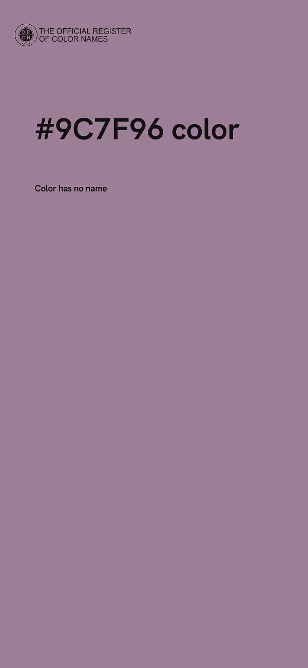 #9C7F96 color image