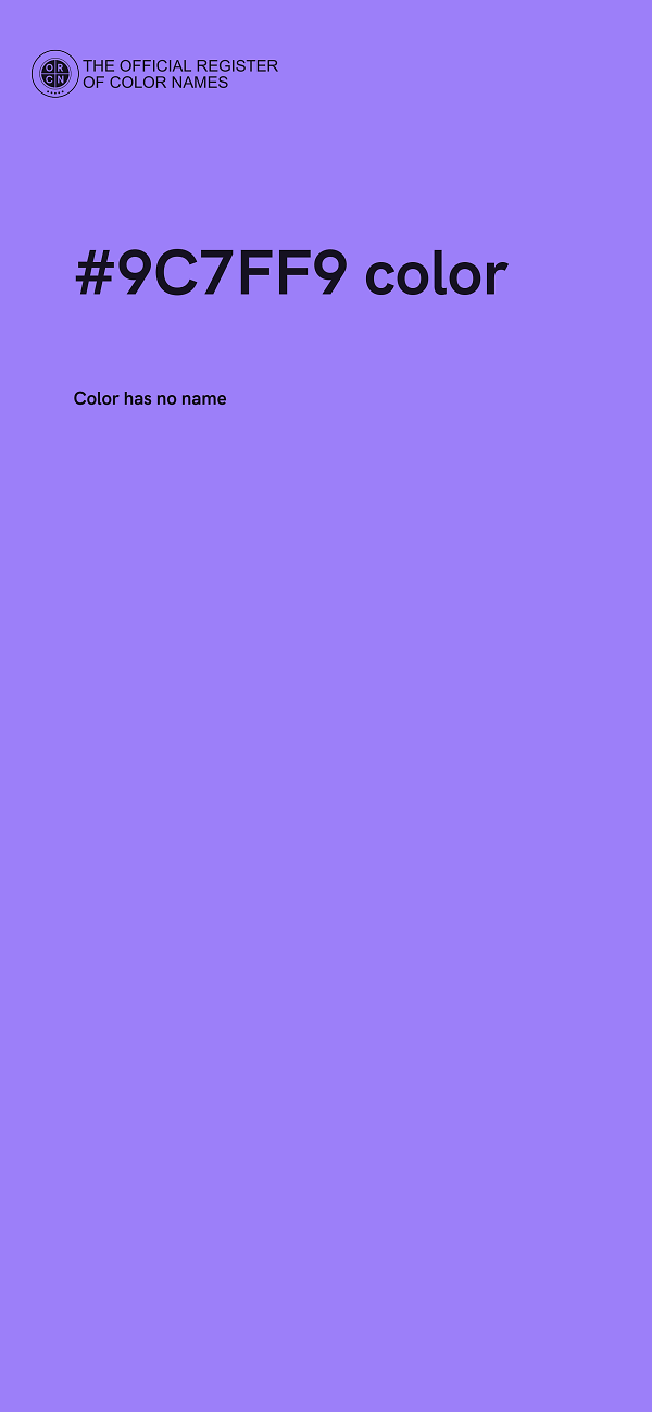 #9C7FF9 color image