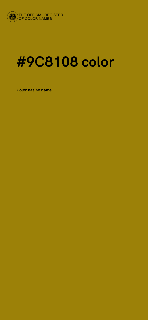 #9C8108 color image