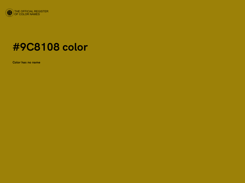 #9C8108 color image